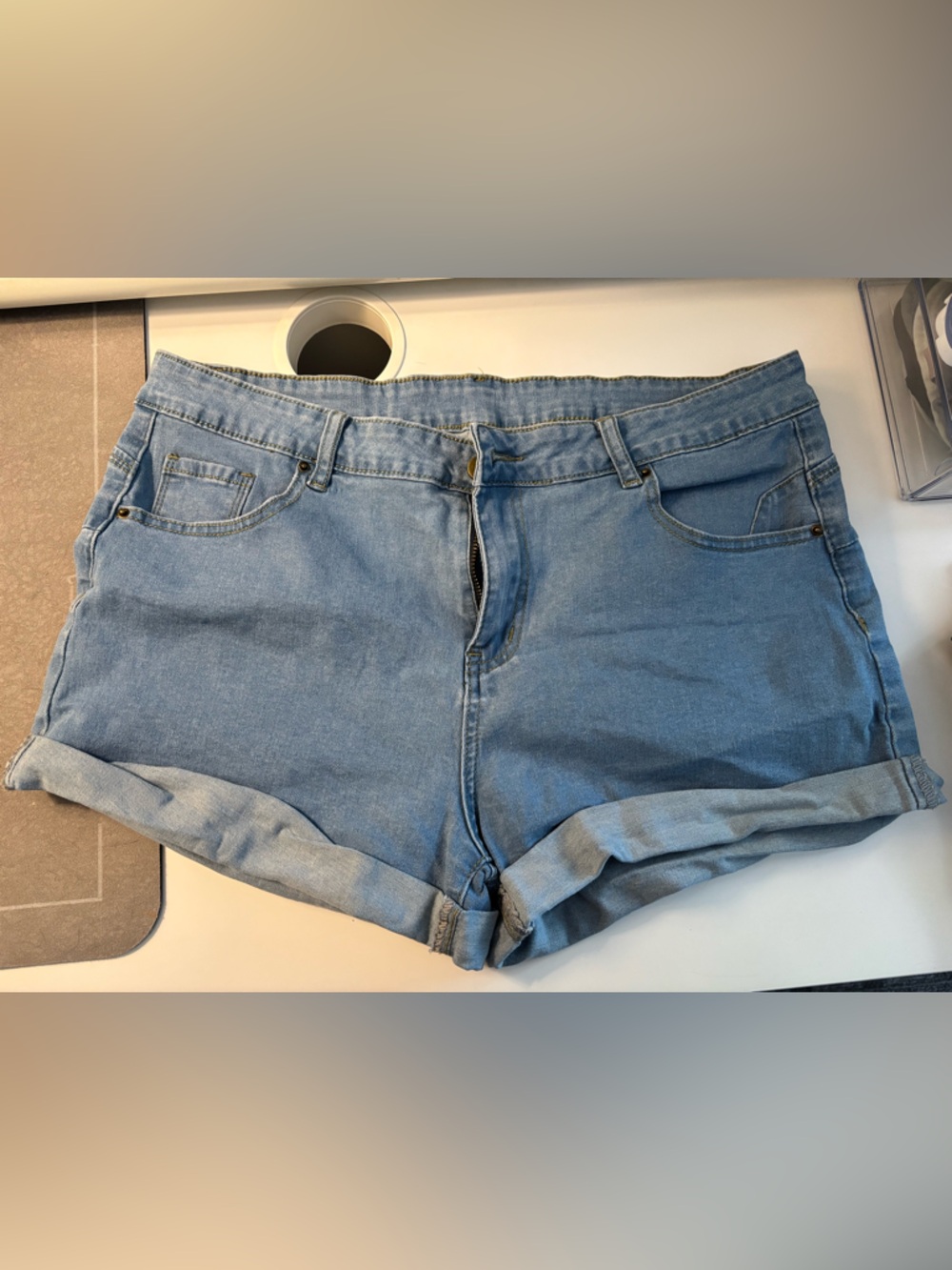 Light Blue Denim Women's Shorts